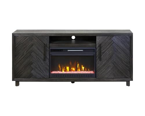 80" Fireplace Console Entertainment Fully Assembled Gray
