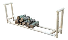 Heavy-Duty Firewood Rack for Outdoor Wood Storage – 8 ft. Unfinished Firewood Rack Outdoor Log Holder – Fire Wood Storage Racks, Keeps Woods Dry, Neat & Ready for Fireplace, Porch & Backyard Use