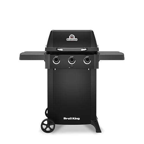 Broil King 814954 Gem 310 Shadow 3-Burner Propane Gas Grill in Black