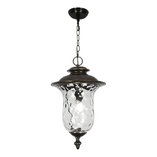 LYZAP Retro Pendant Light，IP44 Outdoor Waterproof Fixtures，Metal Glass Pendant Lamp，Farmhouse Pendant Light，Pendant Light for Entryway，Patio，Porch