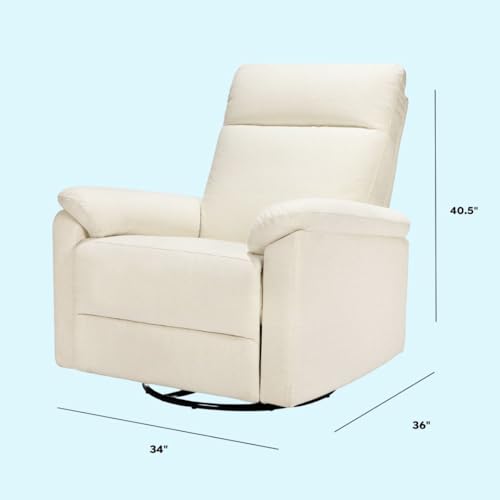 DaVinci Suzy Swivel Recliner Vanilla GREENGUARD Gold CertiPUR-US Certified