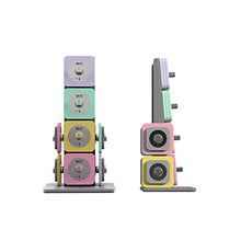 DHT DYNAMIC HEALTH TECH Adjustable Dumbbells Set with Rack, All-Purpose Fitness, Anti-Rolling, 4-22.8 lbs Macaron - 1 set