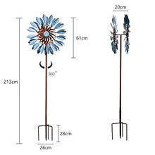LFFH Metal Weather Vane, Flower Windmill Ironwork Garden Spinner Outdoor Garden Decoration Kinetic Spinner for Yard Signs