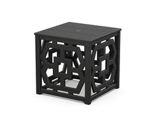 Martha Stewart by POLYWOOD® Chinoiserie Umbrella Stand Accent Table in Black