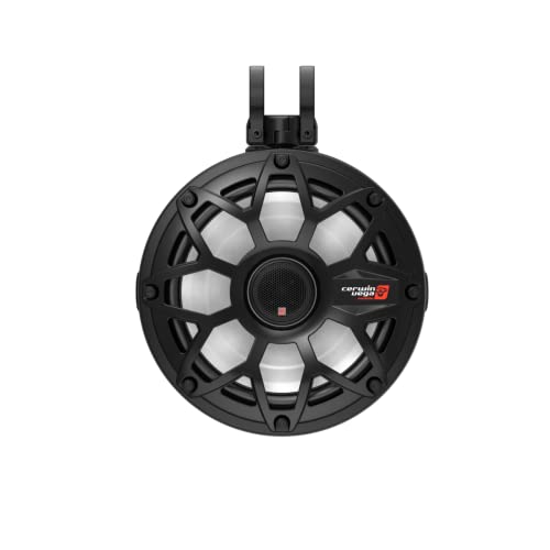 Cerwin Vega Mobile CV SH10F4B 10 Inch 300 Watts Marine Pod Speakers with LED Lighting Black Pair