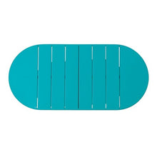 Merax Bistro Table and Chairs Set of 2, Retro Iron Outdoor Bistro Set, Oval Tabletop Coffee Table Dining Chairs All-Weather Bistro Set for Porch Patio Balcony Lawn Garden (Teal)