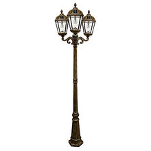 Gama Sonic Royal Bulb Solar Lamp Post Light Kit 89 Inch Weathered Bronze
