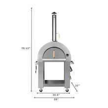 KoolMore Outdoor Kitchen Series Modular Kitchen with a Wood Fire Pizza Oven, Corner Cabinet, Sink, 30 in. BBQ Grill and Cabinet in Stainless-Steel (KM-OKSKIT-CONFIG104)