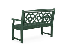 Martha Stewart Chinoiserie Garden Bench Green - 2-Person Outdoor Patio Bench - HDPE Dock Seating - Classic Decorative Backyard Furniture - 47.5" Wide Garden Seat for Porch, Deck & Lawn