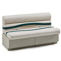 DeckMate 55'' Premium Pontoon Boat Seat Bench Ivory Green Tan