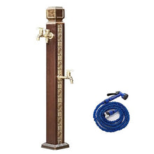 Free Standing Garden Water Column with Dual Taps, Frost Proof Retro Yard Hydrant for Outdoor Use