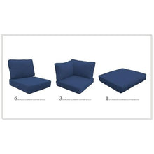 TK Classics High Back Cushion Set for LAGUNA-12b Navy