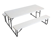 Iceberg IndestrucTable Classic Folding Picnic Table, 6 ft, Platinum Granite