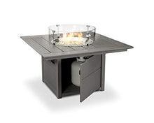 Polywood® Square 42" Fire Pit Table (Slate Grey)