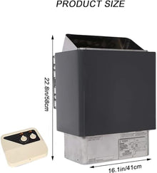 XQZMZSCP Home Sauna,6-9KW Sauna Stove, Electric Stainless Steel Electric Sauna Heater with External Controller for The Hotel's Hotel Spa Sauna (6kw)