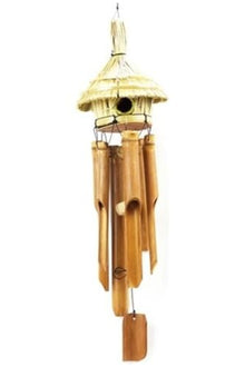 Handmade Woven Bird Nest Wind Chime Decorative for Balcony Garden Door Sound 23.6 x 5.9 inches Brown - Brown, 27x6 inch