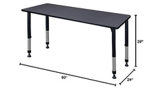 Regency Kitt Height Adjustable Classroom Table 60" x 24" Slate