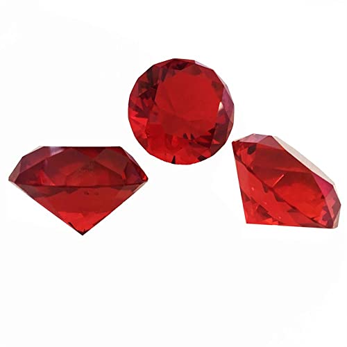 JUIYU Garden Suncatchers 30mm-150mm Lilac Pink Red Crystal Diamond Giant Jewel for Home Decoration, Accessories, DIY Jewelry Making Handmade Pendant Necklaces (Color : 150mm 1 piece, Size : Red)