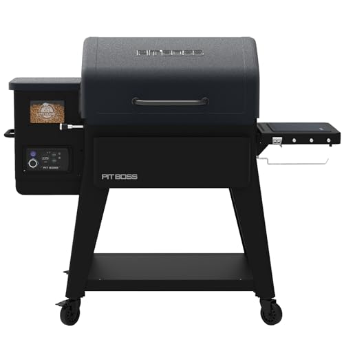 Pit Boss 1300 Navigator Series WiFi & Bluetooth Wood Pellet Grill & Smoker, Flame Broiler and Touchscreen Controller, 1,329-Sq. In. Cook Space, 180°F to 500°F Temp Range, Meat Probe, 30 lb. Hopper