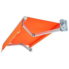 Retractable Patio Awning, Manual Deck Awning Sunshade Shelter With Crank Handle And Water-Resistant Polyester, Retractable Canopy For Yard, Porch, Balcony ( Color : Orange , Size : 10x8.2FT/3x2.5M )