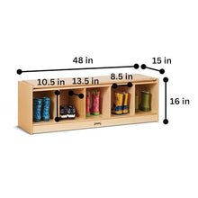 Jonti-Craft 90935JC 5 Section Bench Locker, Wheat Cushion