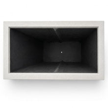Set of 3 Rectangular Polystone Indoor/Outdoor Planters, White