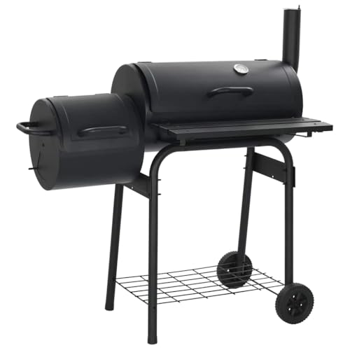 KGFHERENB Classic Charcoal BBQ Offset Smoker Grill with Wheels