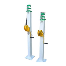 3-6 Section Galvanized Telescopic Light Tower Mast, Electric Winch Hydraulic Retractable Pole for Outdoor Lighting & Engineering Use(Manual joystick-4m)