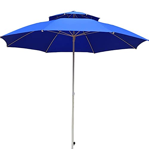 USZWBY Garden Parasol Umbrella 2.2m with Crank Handle,Compact Sun Shade for Outdoor Patio Spaces,8 Ribs,Without Tilt