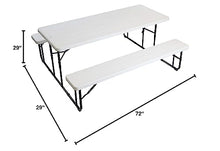 Iceberg IndestrucTable Classic Folding Picnic Table, 6 ft, Platinum Granite