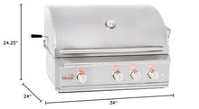 3 Burner Blaze Pro Grill LP GAS