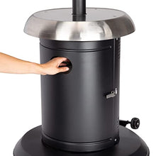 Cuisinart Perfect Position Propane Patio Heater, 38,200 BTU Powerful Directional Stainless Steel Outdoor Heater with Hidden Tank and Drink Table, Swivel Arm and Reflective Heat Shield