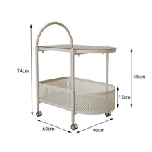 NRFJFOP Take Wheel Edge a Few Sitting Room Tea Table of Bed Receives Moved Utility Cart