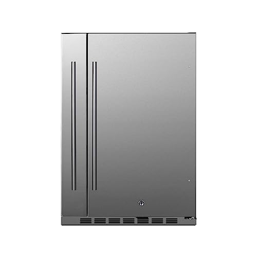 Summit 24-Inch 3.1 Cu. Ft. Shallow Depth Outdoor Compact Refrigerator W/Slide-Out Storage Compartment - BCR19924