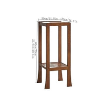 WOAITIANTIAN Vase Stand Low Leg Bonsai Rack, Home Decoration Wood Plant Stand Walnut Colour(Large)