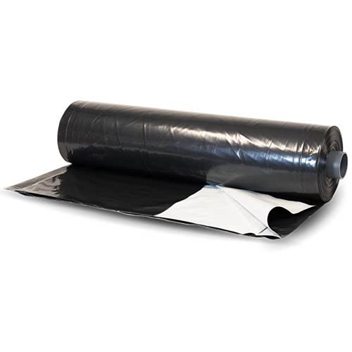Farm Plastic Supply - Black & White Greenhouse Plastic Sheeting - 6 mil - (20' x 100') - 90% Reflective Green House Covering Film for Farming, Gardening, Agriculture