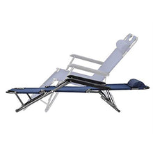 HYUIO Oversized Reclining Chair with Cotton Cushion for Garden Outdoor Patio Sun Loungers Bed Recliner Folding Gravity Lounge Chair (Loading up to 280kg with Head Pillow)