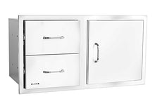 Bull Outdoor Products Premium Components for Outdoor Kitchen BBQ Island 38" Door/Drawer Combo with Reveal