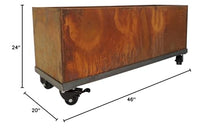 Nice Corten Trough Planter on Casters