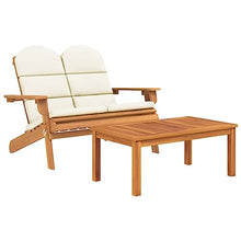 LPERTGFHU 5-Piece Adirondack Lounge Set, Acacia Wood Patio Furniture