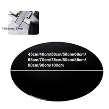 GPNVNHWQL Round Tempered Glass Table Top, 18-40inch, Black Glass Table Top, For Coffee Table, side Table, Dining Table, Countertop Protect(40"(100cm))
