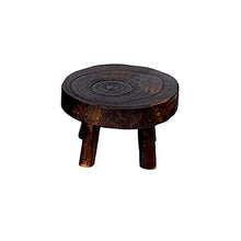 MIIKHI Plant Stand Plant Stand/Plant Display Printed Wood Stool Flower Pot Stand Round Bench Plant and Succulent Base Indoor Flower Pots Stand (Bruin M)