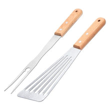 Barbecue Tool Shovel Frying Stainless Steel Iron Plate Steak Set