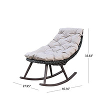 Abbyson Living Outdoor Wicker Patio Rocking Chair Set of 2 Brown