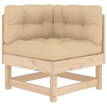 HKTMGDNG 8-Piece Beige Pinewood Modular Patio Sectional Sofa Set