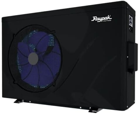 Raypak Crosswind Model 30i Heat/Cool Pool Heat Pump 28K BTU Black