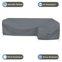 Covers & all Patio Sectional Sofa Cover 12 Oz - 100% Waterproof & Weather Resistant PVC Coated 100" x 130" x 38" x 34" L Shape Sofa Cover for Indoor / Outdoor (Right Side, Grey)