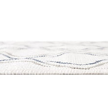 Unique Loom Outdoor Trellis Collection Area Rug - Parmaklik (9' x 12' 2" Rectangle, Ivory/ Navy Blue)