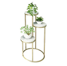 ZOCWJK Plant standIndoor Flower Rack Matal Indoor Flower Stand Multilayer Flower Pot Rack Living Room Balcony Easy Landing Flower Shelf Display Stand,Gold-40 * 40 * 80cm