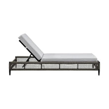 Armen Living Alegria Outdoor Aluminum Adjustable Chaise Lounge Chair Black
